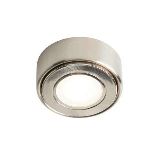 Ellen LED Round Under Cupboard Light Satin Nickel