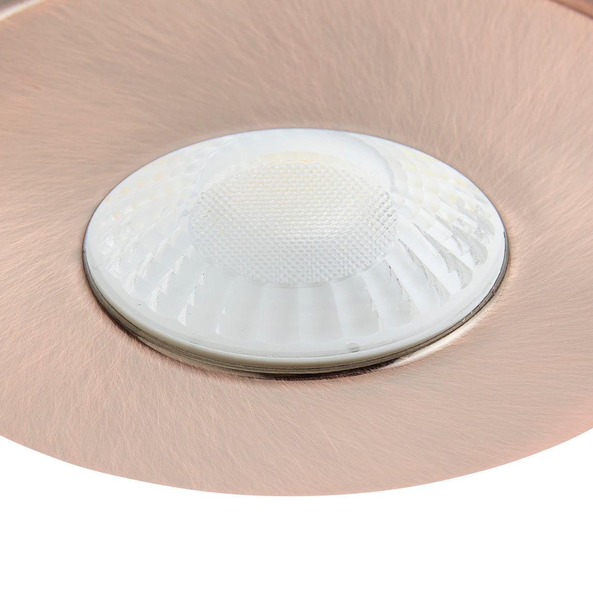 Rhom Fixed LED Fire Rated IP65 Recessed Downlight - Antique Copper