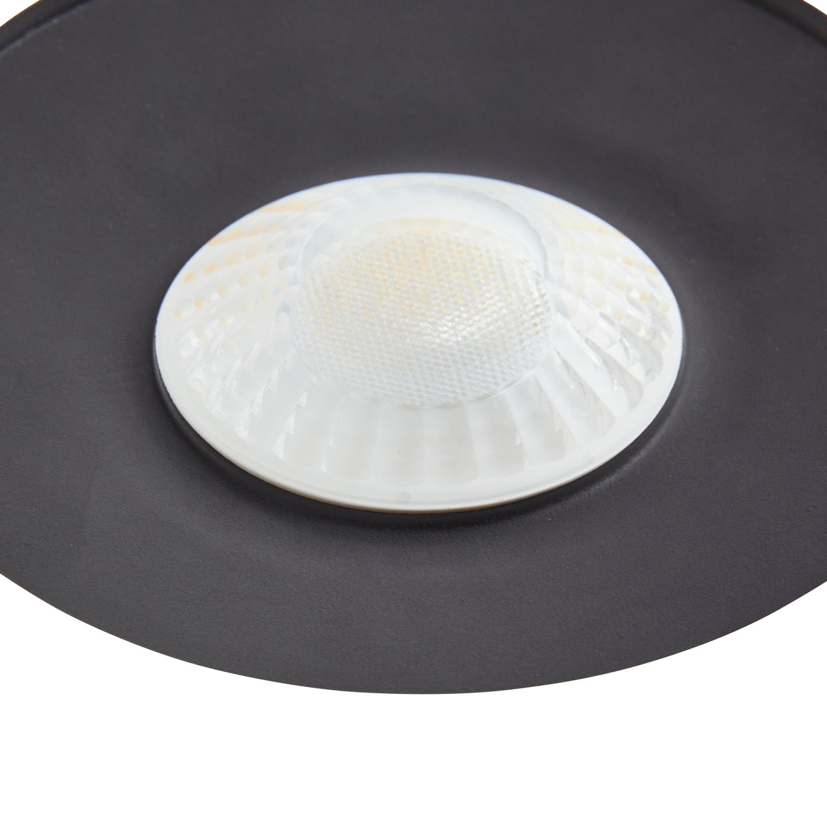 Rhom Fixed LED Fire Rated IP65 Recessed Downlight - Satin Black