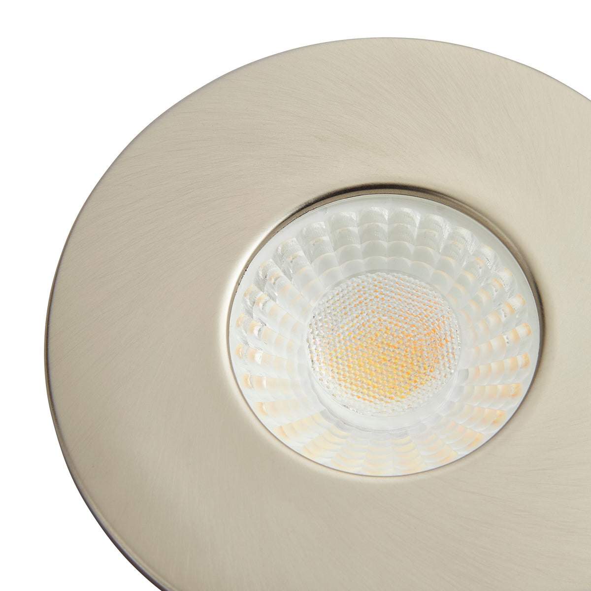 Rhom Fixed LED Fire Rated IP65 Recessed Downlight -Satin Nickel