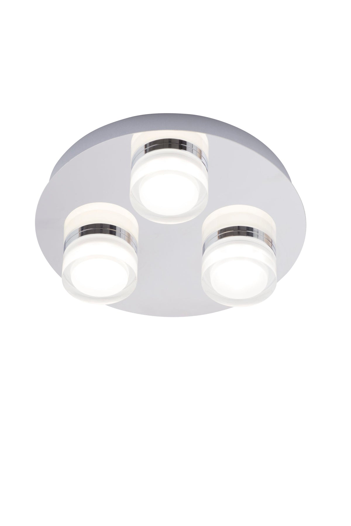 Amalfi LED Bathroom Ceiling Spotlight Plate, Chrome