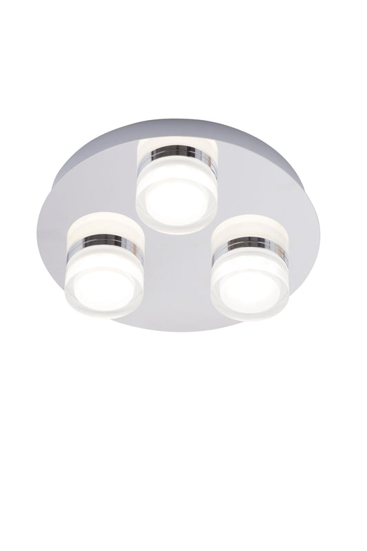 Amalfi LED Bathroom Ceiling Spotlight Plate, Chrome
