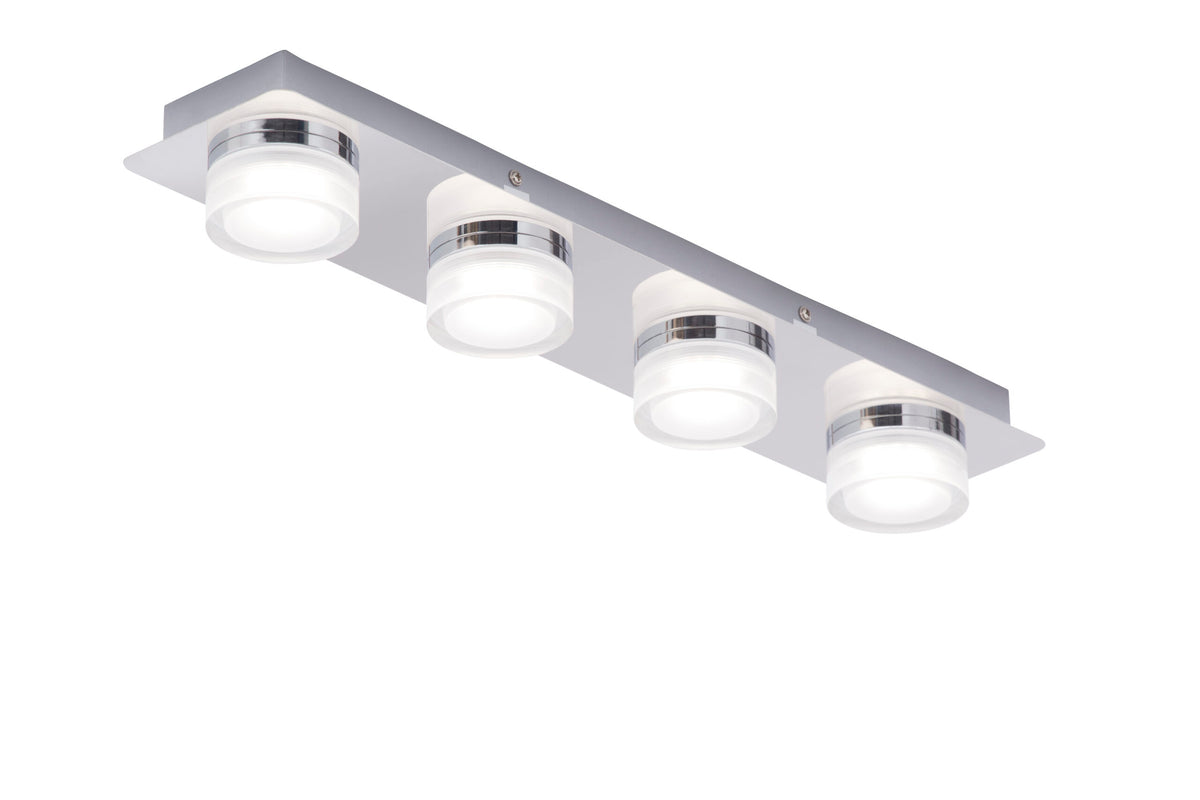 Amalfi LED Bathroom Ceiling Spotlight Bar, Chrome
