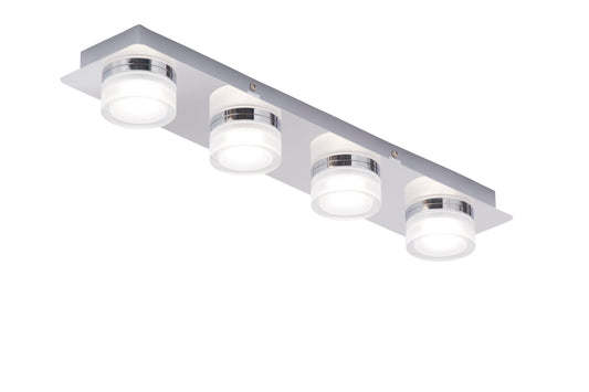 Amalfi LED Bathroom Ceiling Spotlight Bar, Chrome