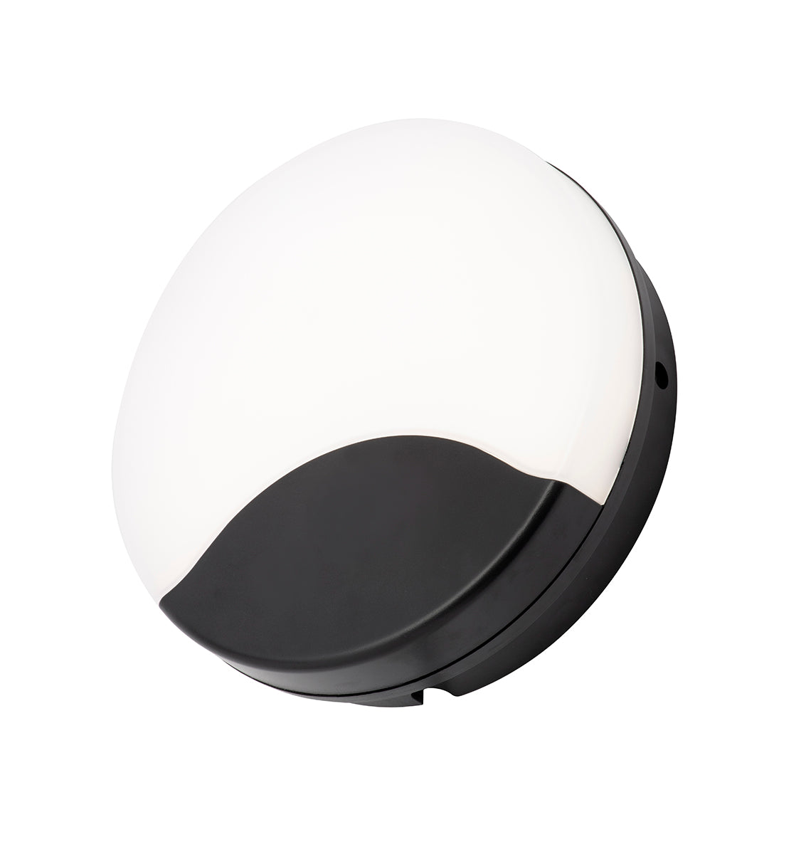 Turus 15 Watt Outdoor Round Bulkhead Light, Black