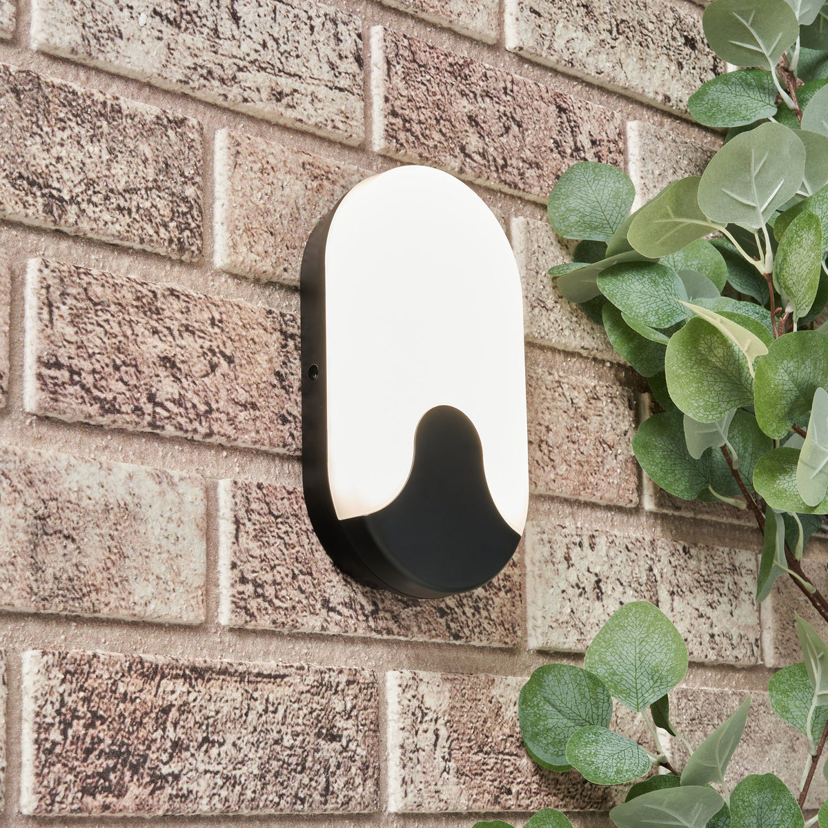 Turus 15 Watt Outdoor Oval Bulkhead Light, Black