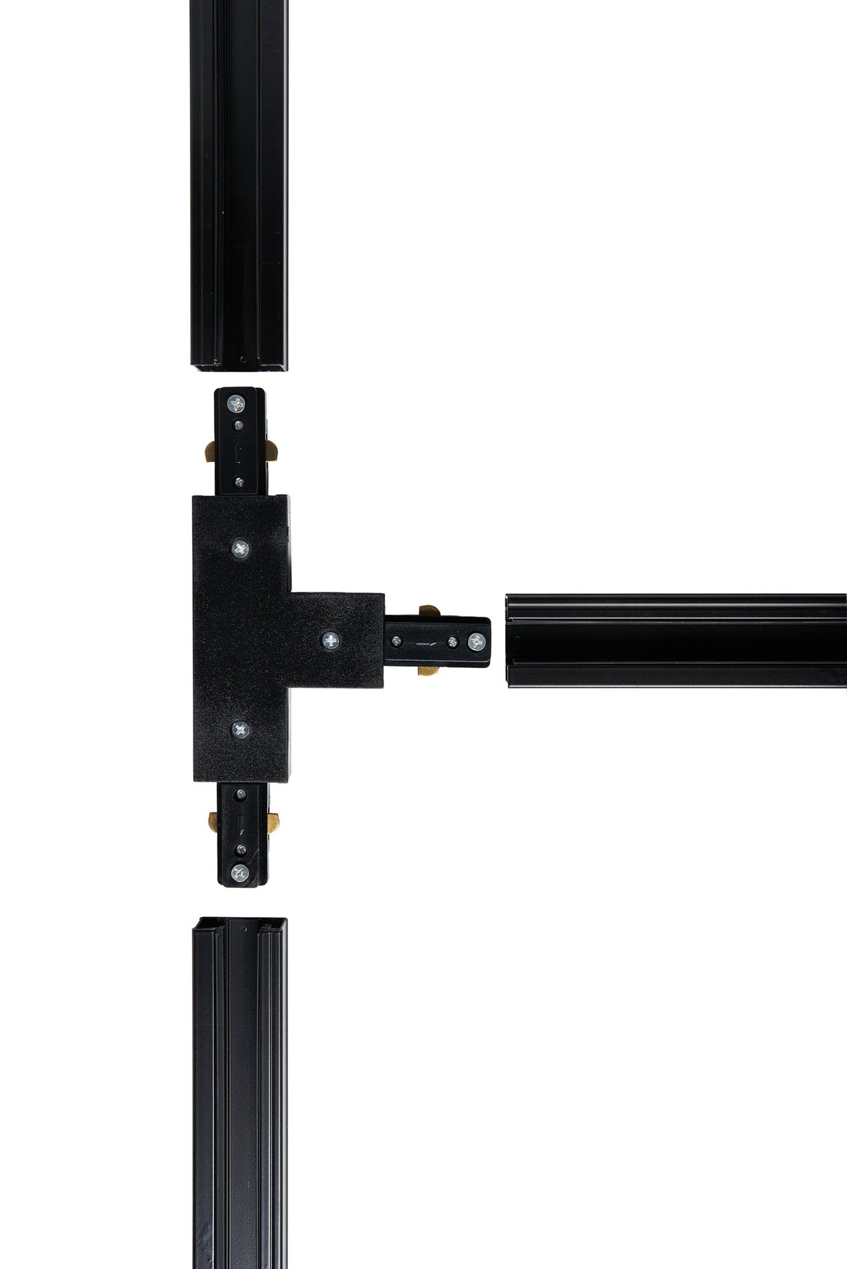 Tor T Shaped Connector for Single Circuit Mains Track - Black
