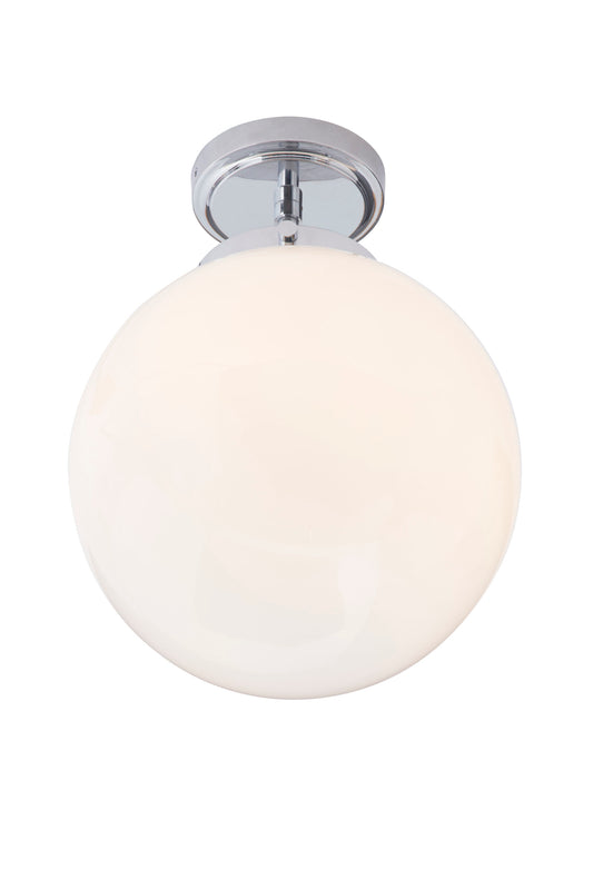 Porto Bathroom Globe Ceiling Light, Chrome