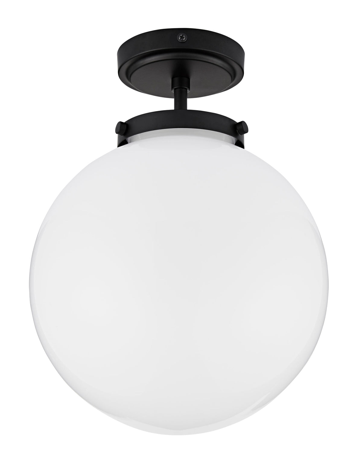 Porto Bathroom Globe Ceiling Light, Matt Black
