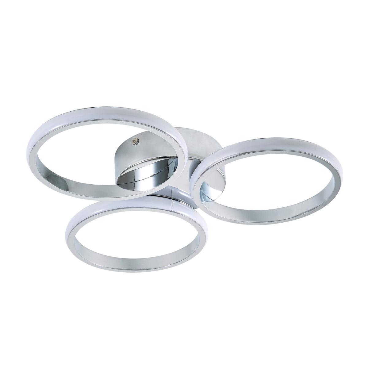 Chios LED Rings Bathroom Flush Ceiling Light, Chrome