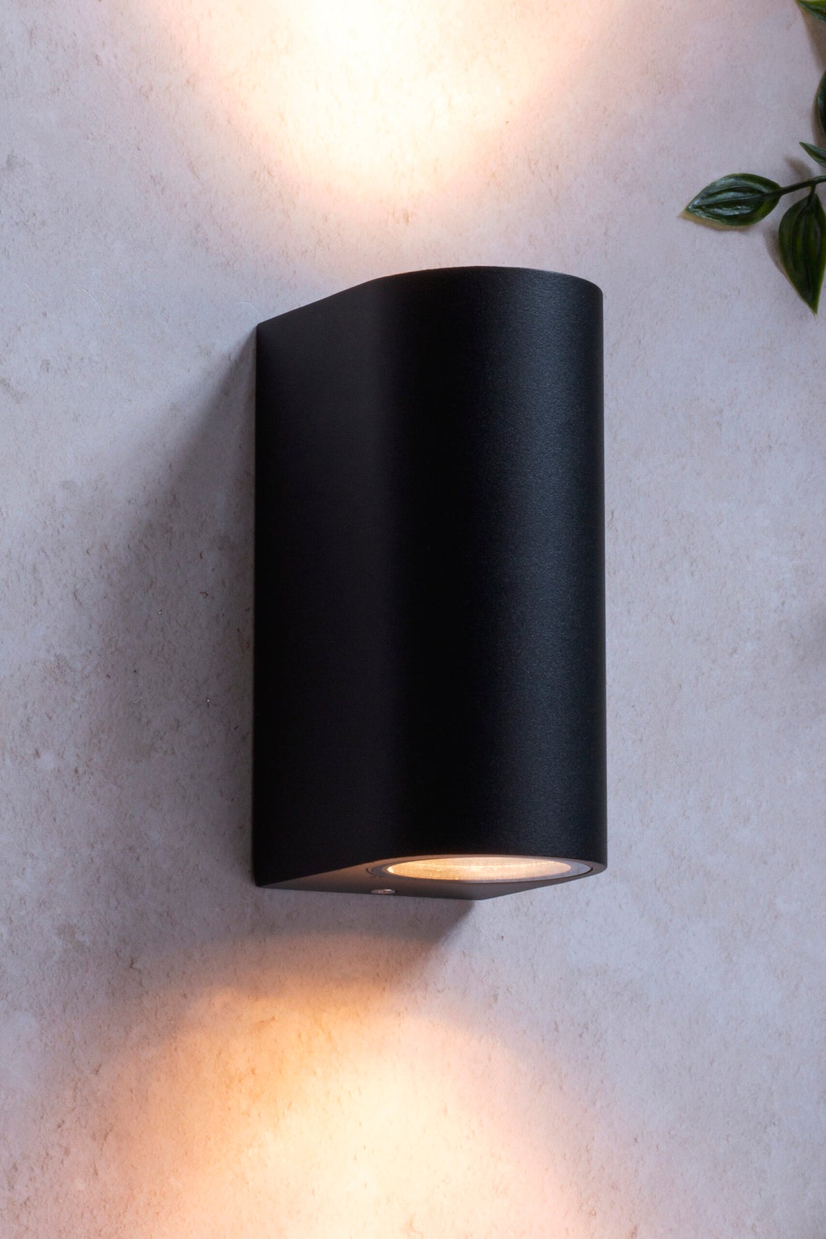 Antar Up and Down Outdoor Wall Light, Black