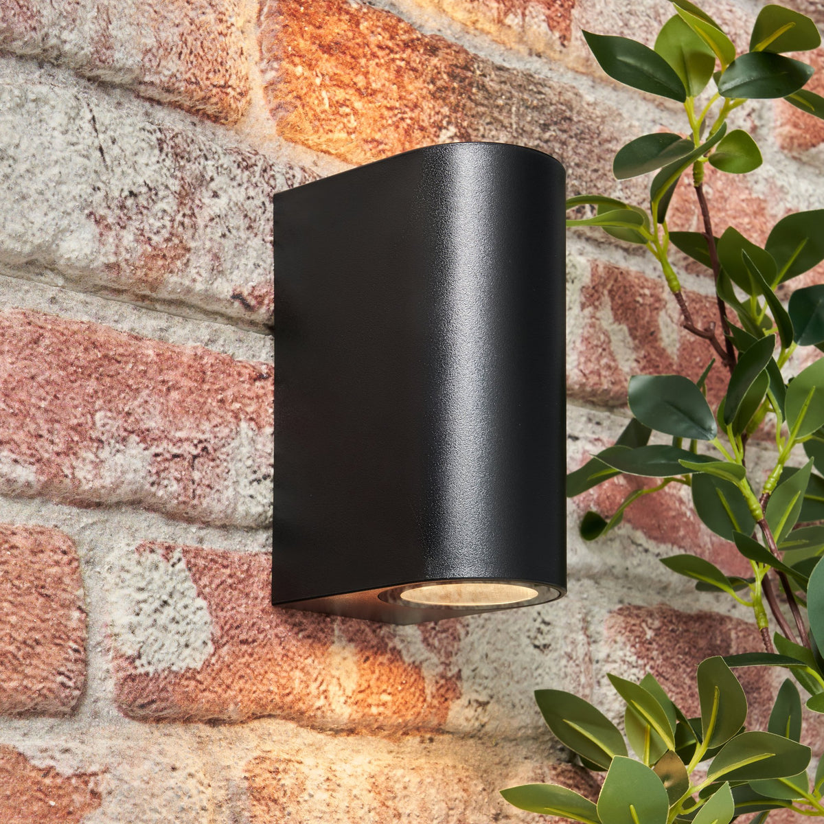 Antar Up and Down Outdoor Wall Light, Black