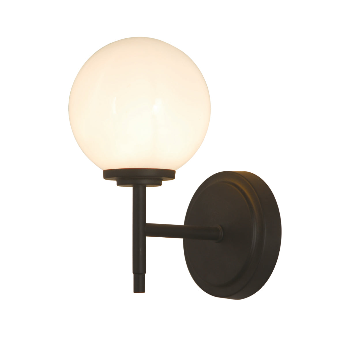 Porto Bathroom Wall Light, Matt Black