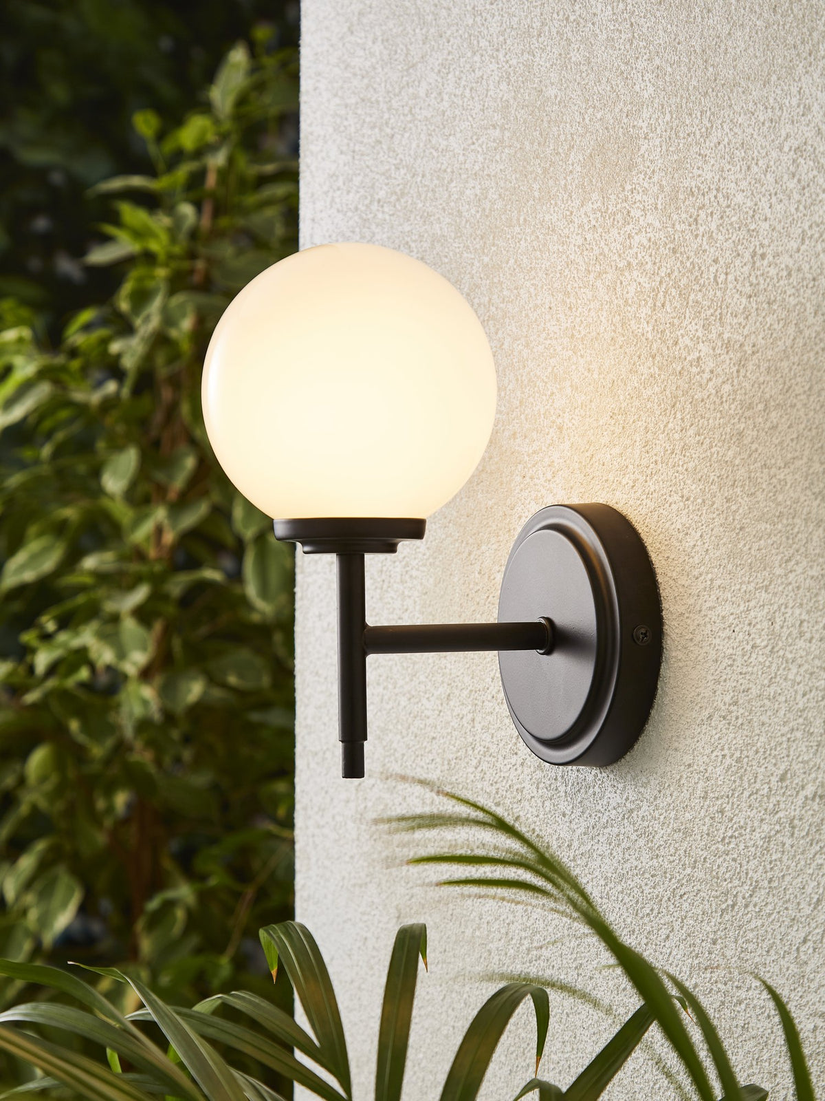 Porto Bathroom Wall Light, Matt Black