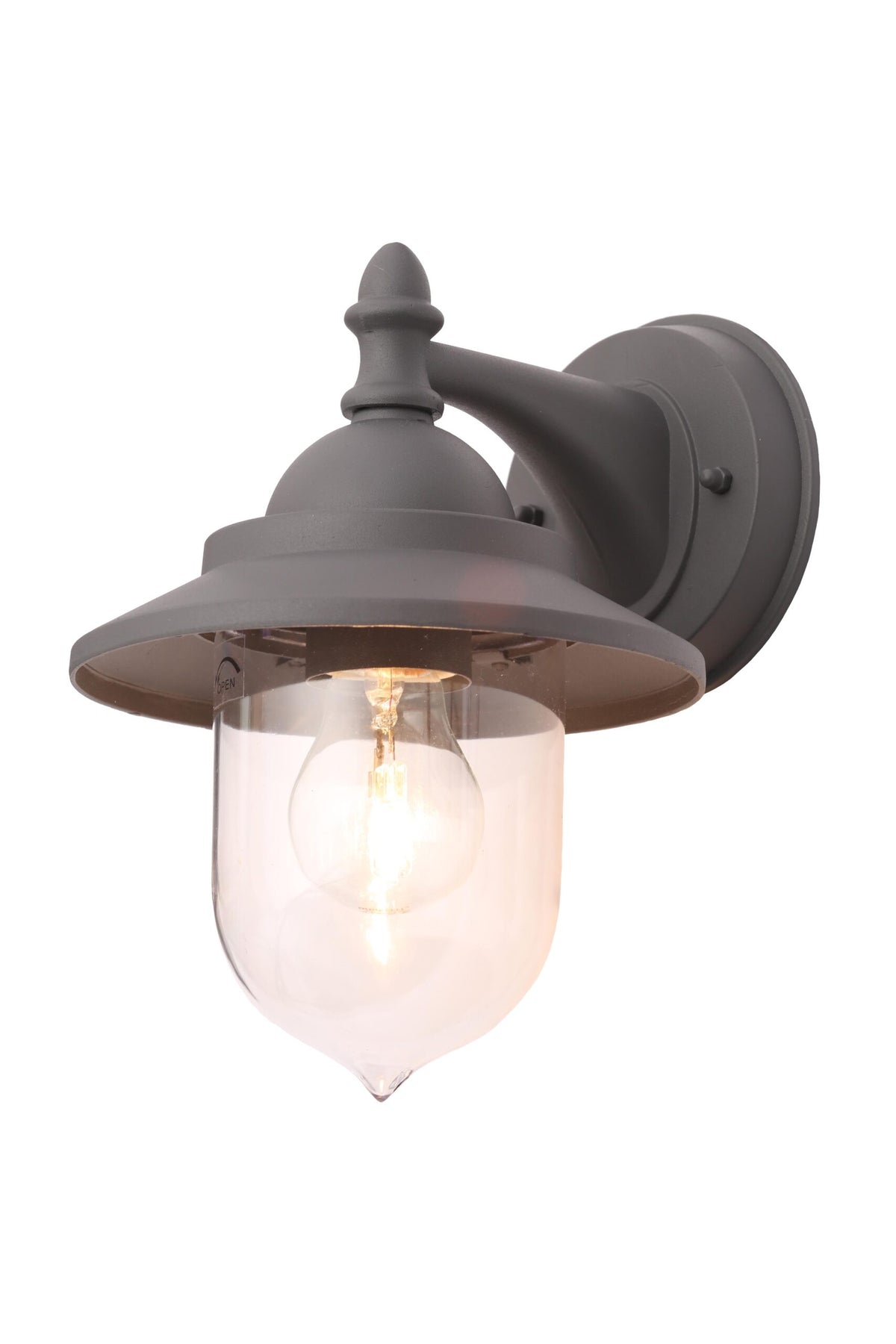 Leek Outdoor Fisherman Style Lantern Wall Light, Anthracite