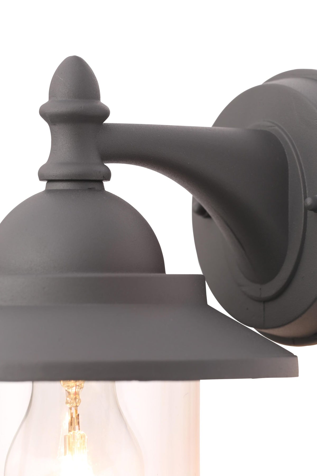 Leek Outdoor Fisherman Style Lantern Wall Light, Anthracite