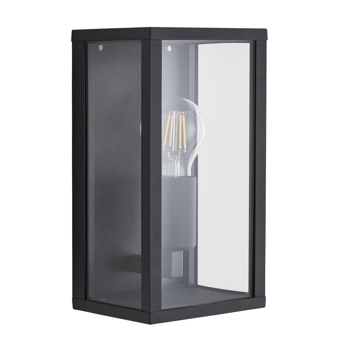 Chinon Outdoor Glass Panel Wall Light, Black