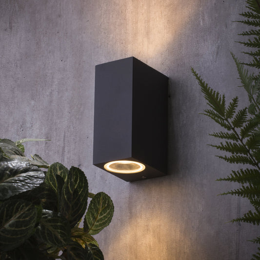 Fleet Outdoor Square Wall Light, Anthracite