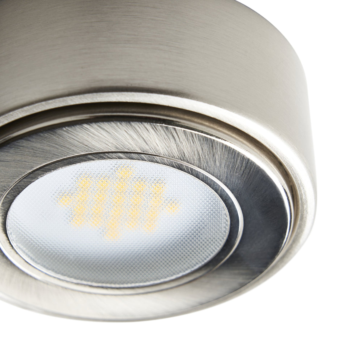 Laghetto Circular LED Under Cabinet Light Warm White - Satin Nickel