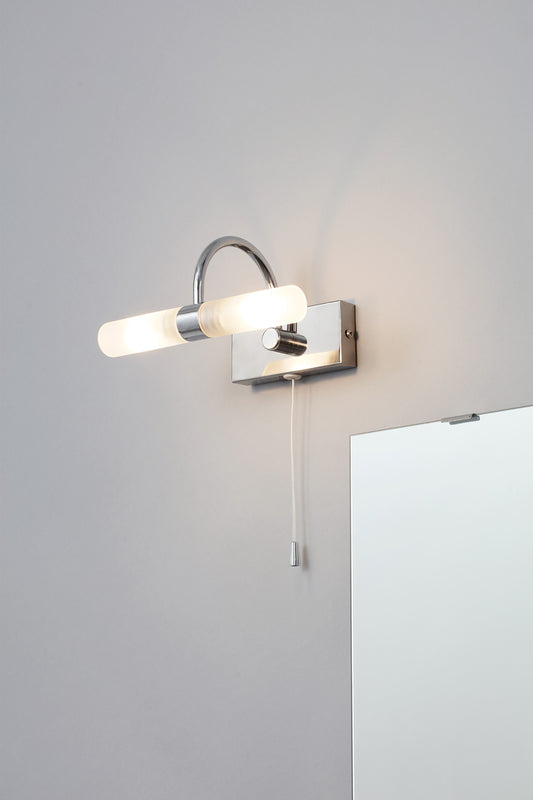 Corvus Bathroom Wall Light, Chrome