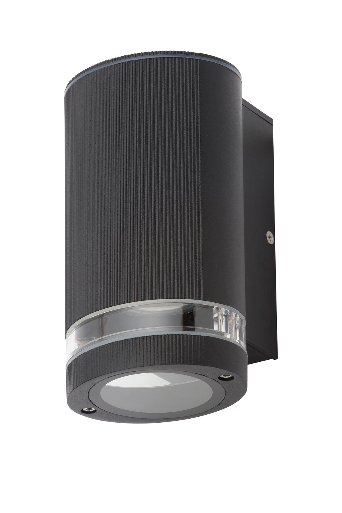 Helix Outdoor Cylinder Wall Light, Black