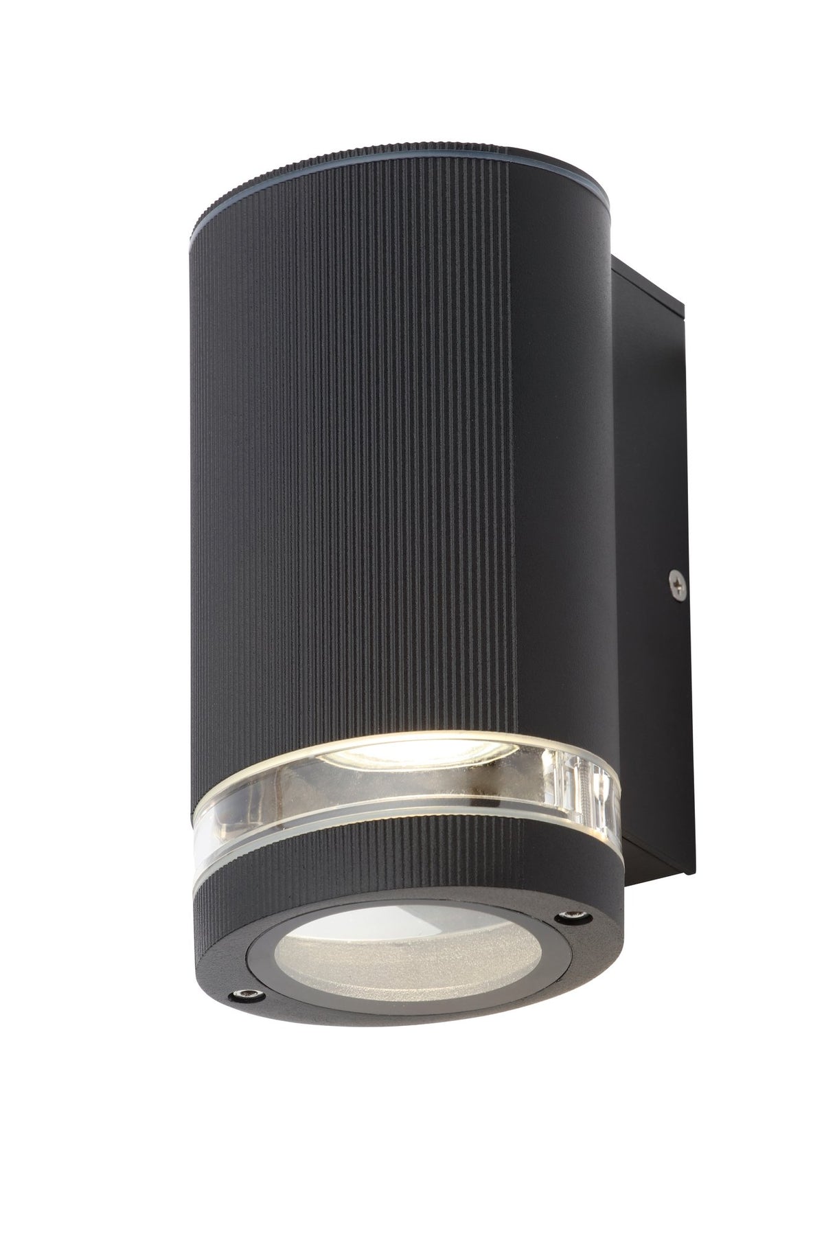 Helix Outdoor Cylinder Wall Light, Black