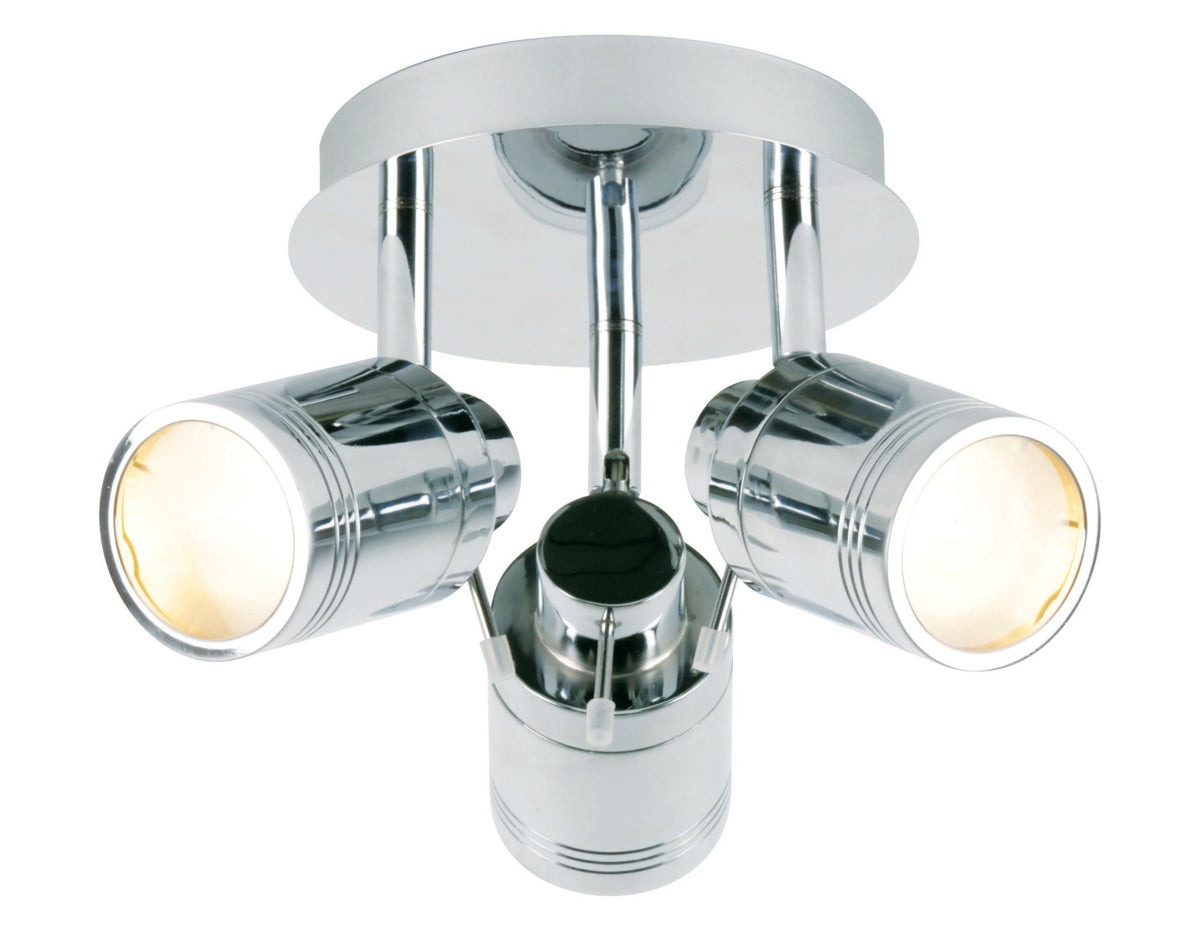 Scorpius Bathroom Ceiling Spotlight Plate, Chrome