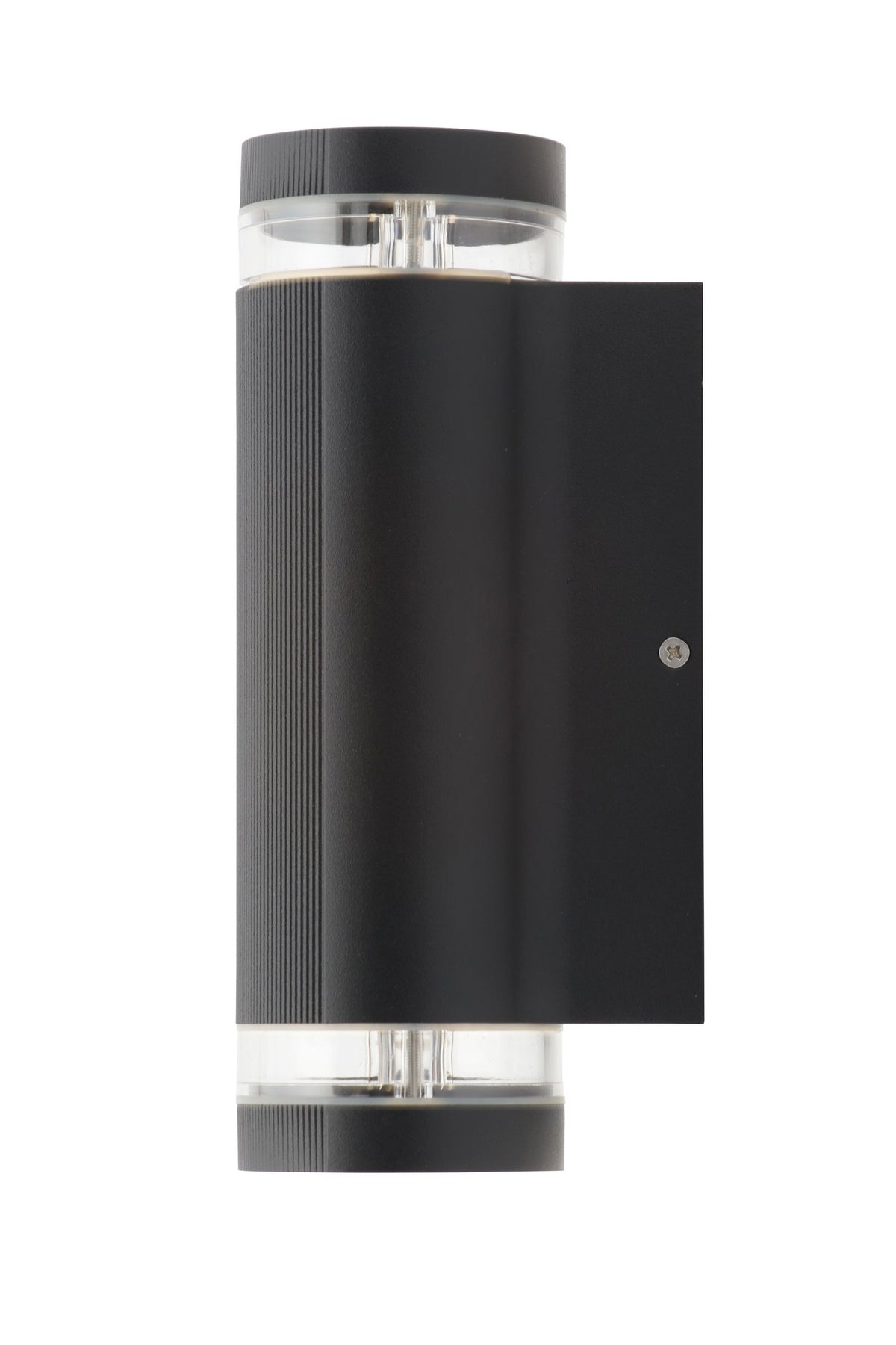 Helix Up and Down Outdoor Cylinder Wall Light, Black