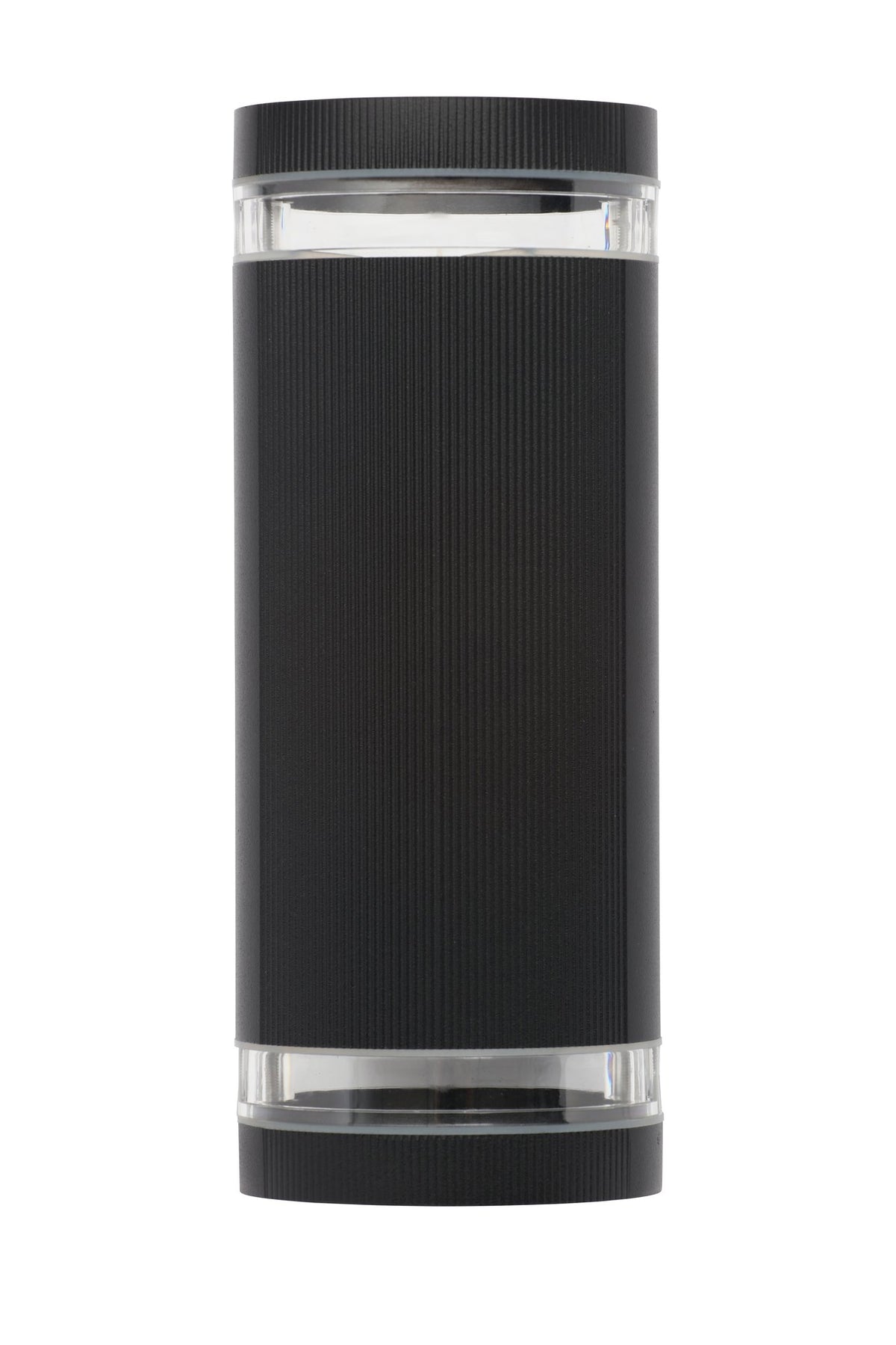 Helix Up and Down Outdoor Cylinder Wall Light, Black