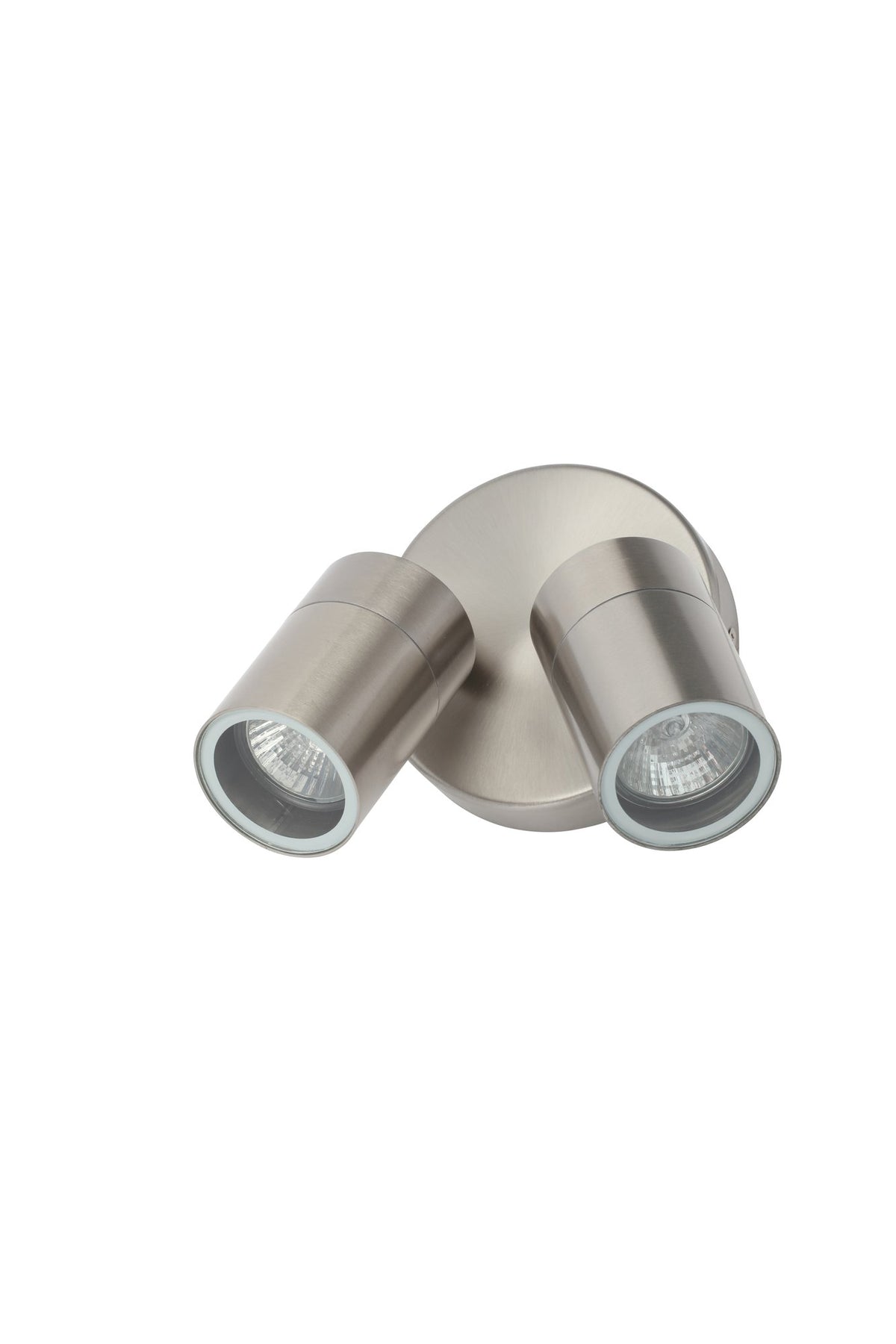 Leto Twin Outdoor Wall Light, Stainless Steel