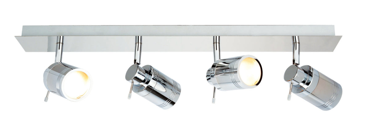 Scorpius Bathroom Ceiling Spotlight Bar, Chrome