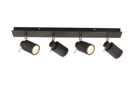 Scorpius Bathroom Ceiling Spotlight Bar, Matt Black