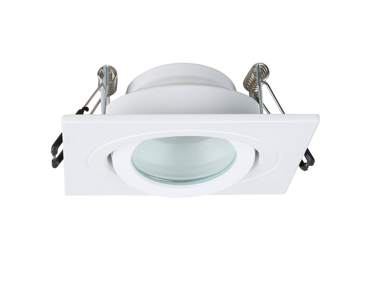 Cali Square IP65 Tiltable Downlight, White