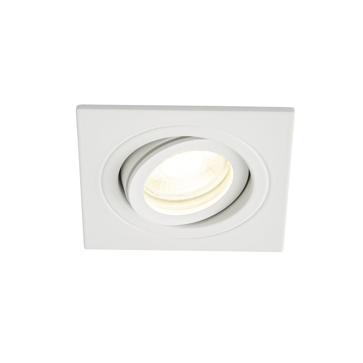 Cali Square IP65 Tiltable Downlight, White