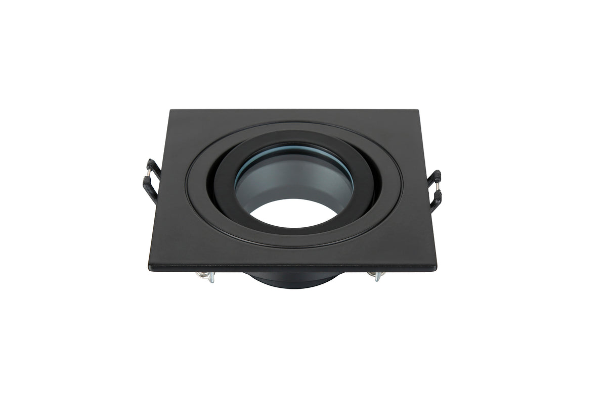 Cali Square IP65 Tiltable Downlight, Matt Black