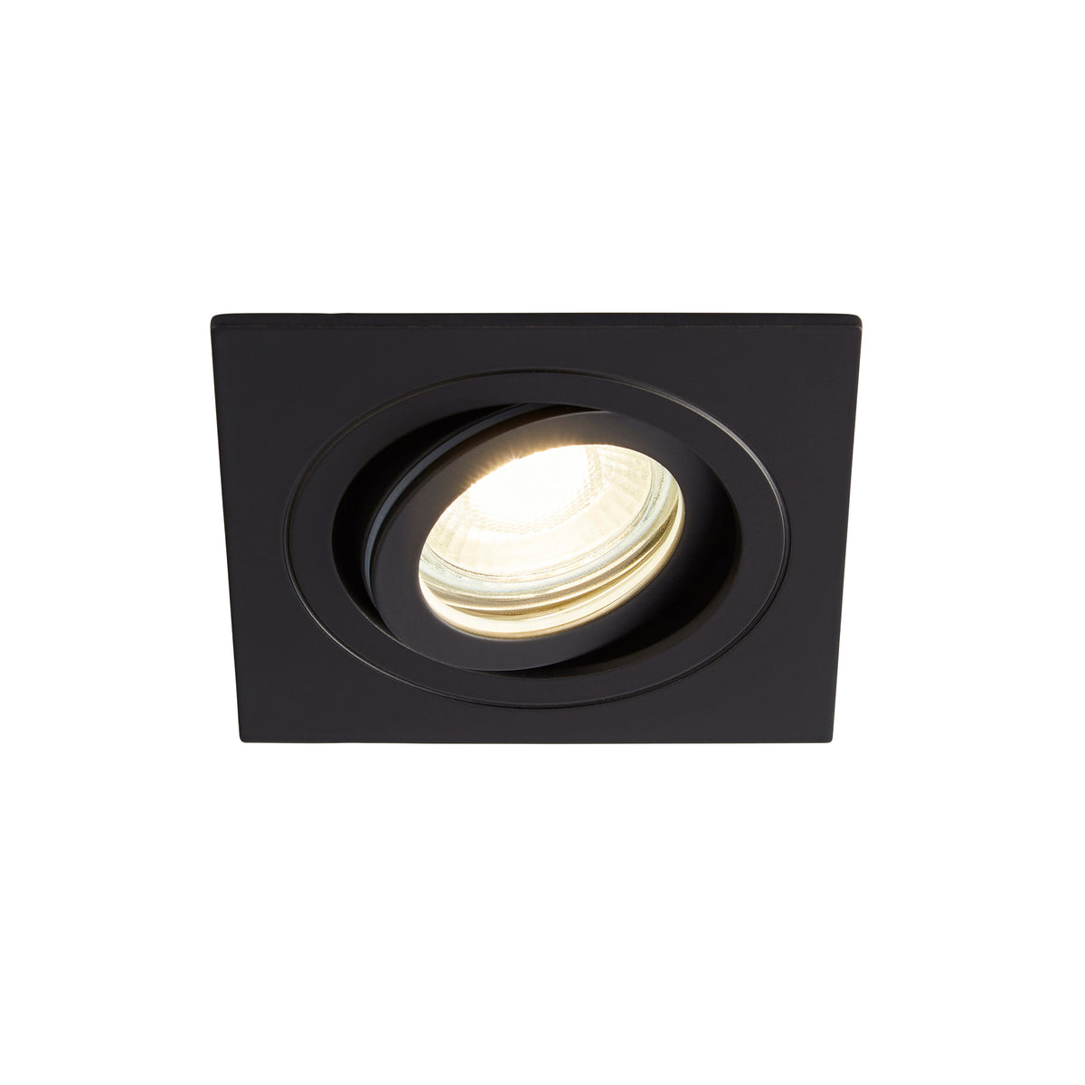 Cali Square IP65 Tiltable Downlight, Matt Black