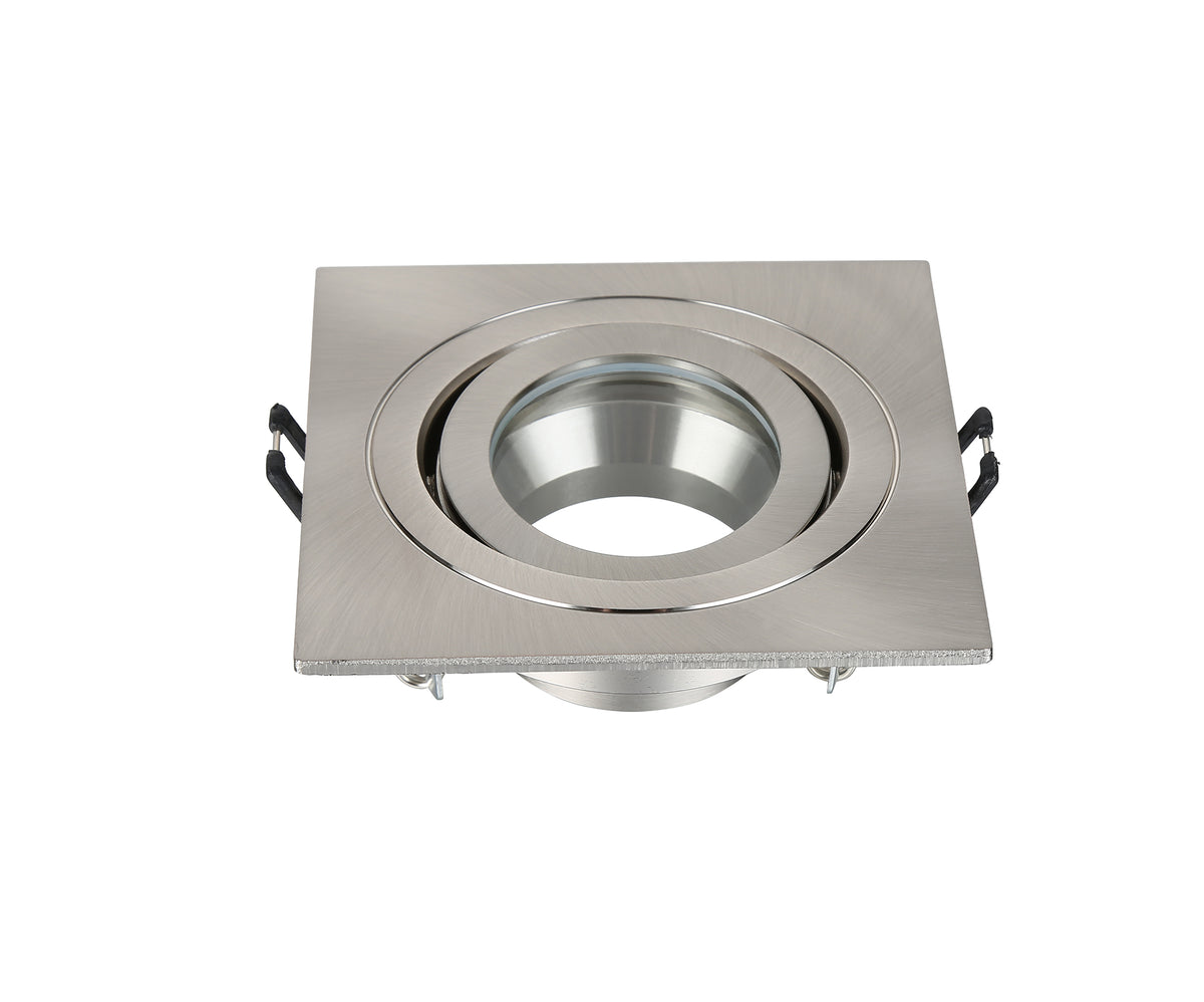 Cali Square IP65 Tiltable Downlight, Satin Nickel