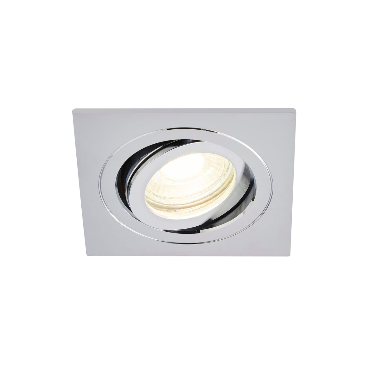 Cali Square IP65 Tiltable Downlight, Chrome