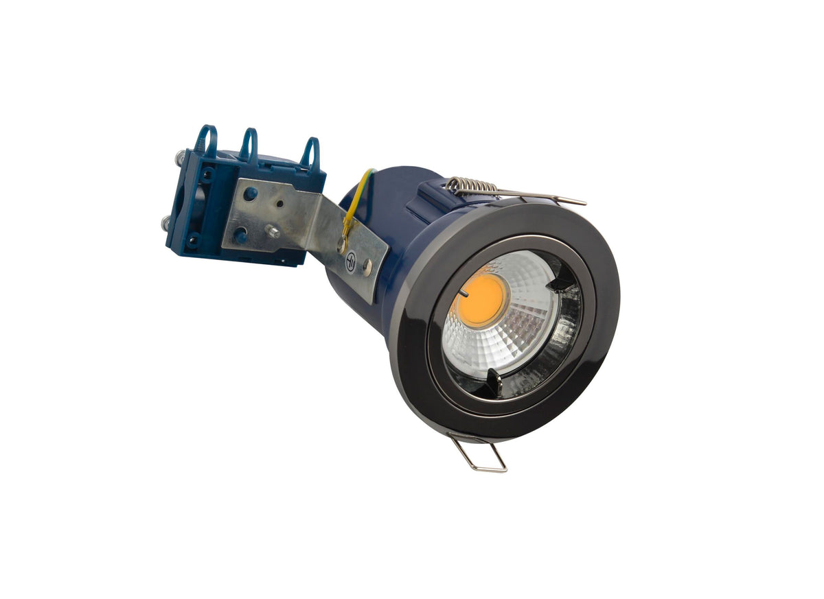 Yate Fixed Fire rated Downlight Black Chrome
