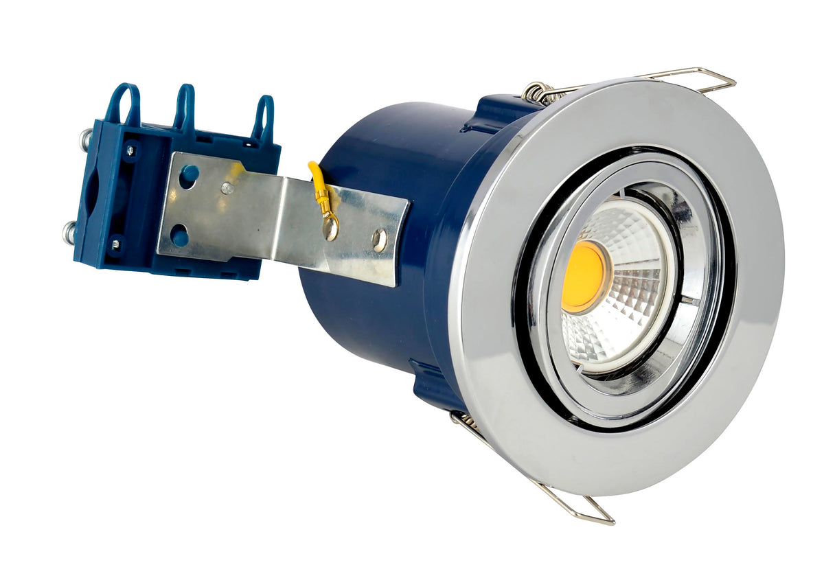 Yate Adjustable Fire Rated IP20 Recessed Downlight - Chrome