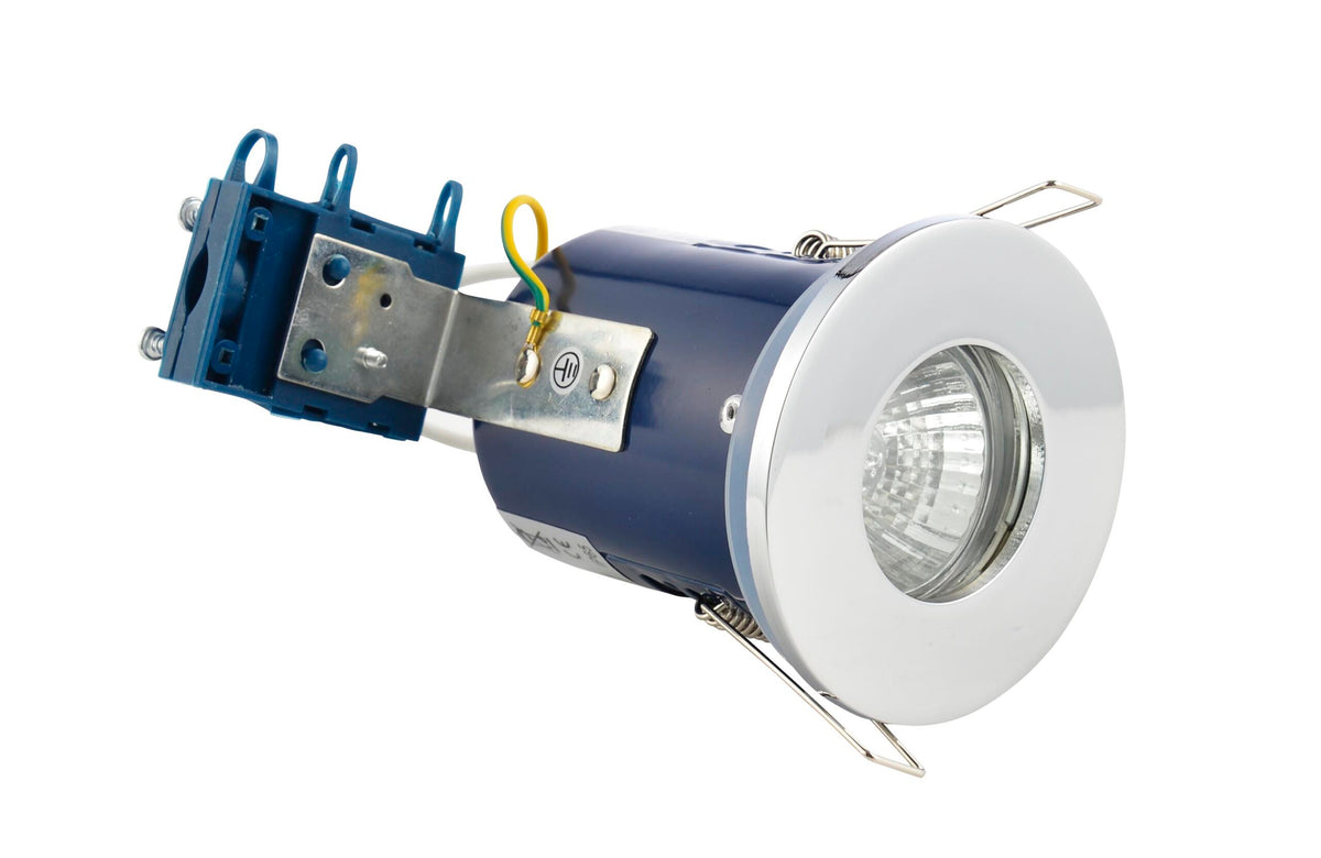 Yate IP65 Fixed Fire Rated IP65 Recessed Downlight - Chrome