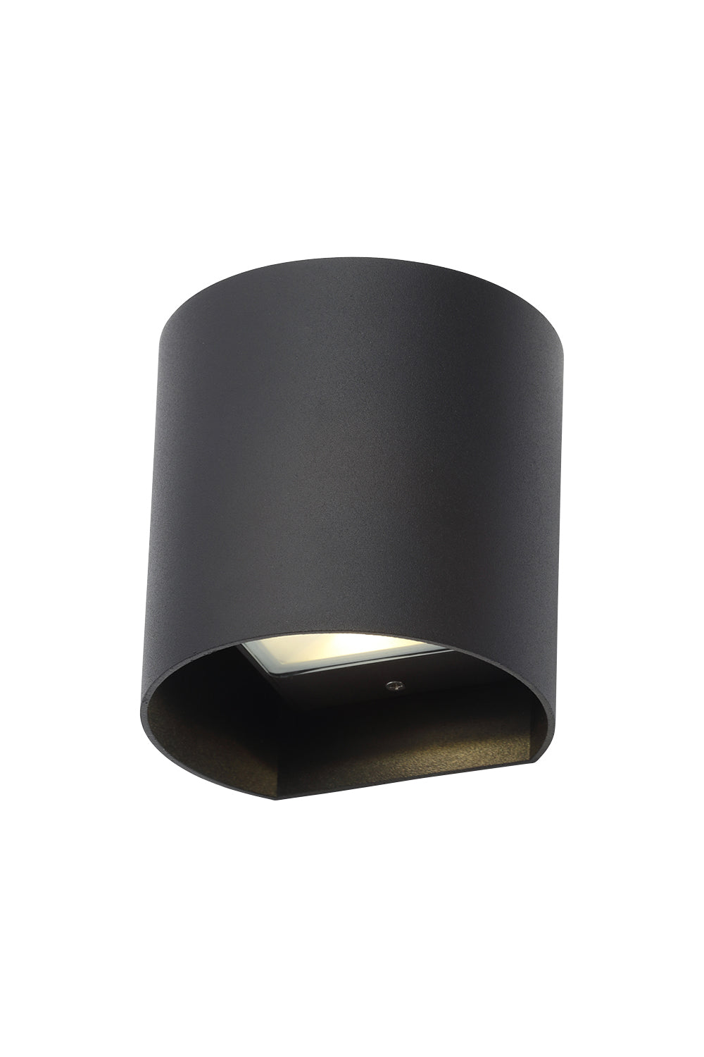 Maui Outdoor LED Rounded Up and Down Wall Light - Black