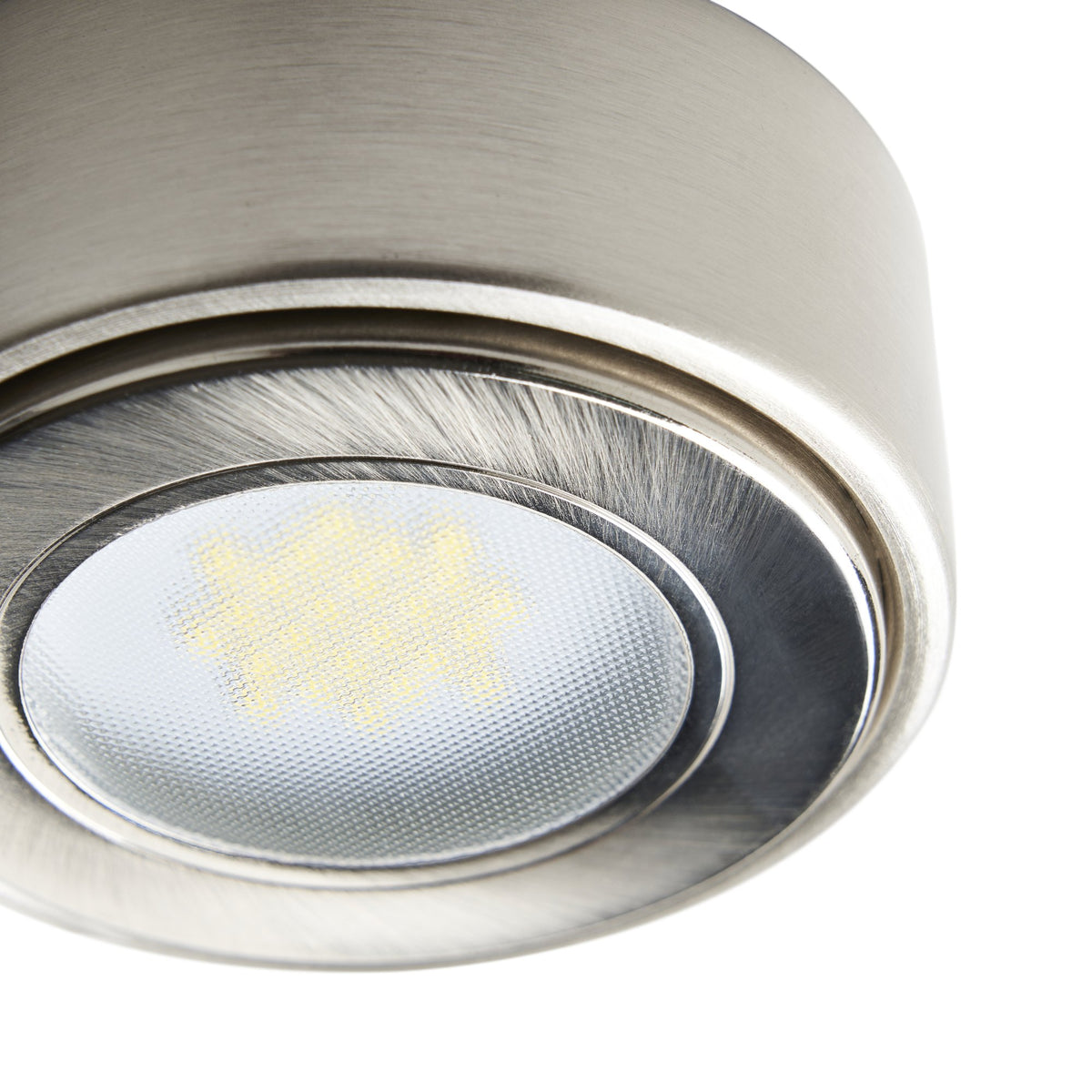 Laghetto Circular LED Under Cabinet Light Warm White - Satin Nickel
