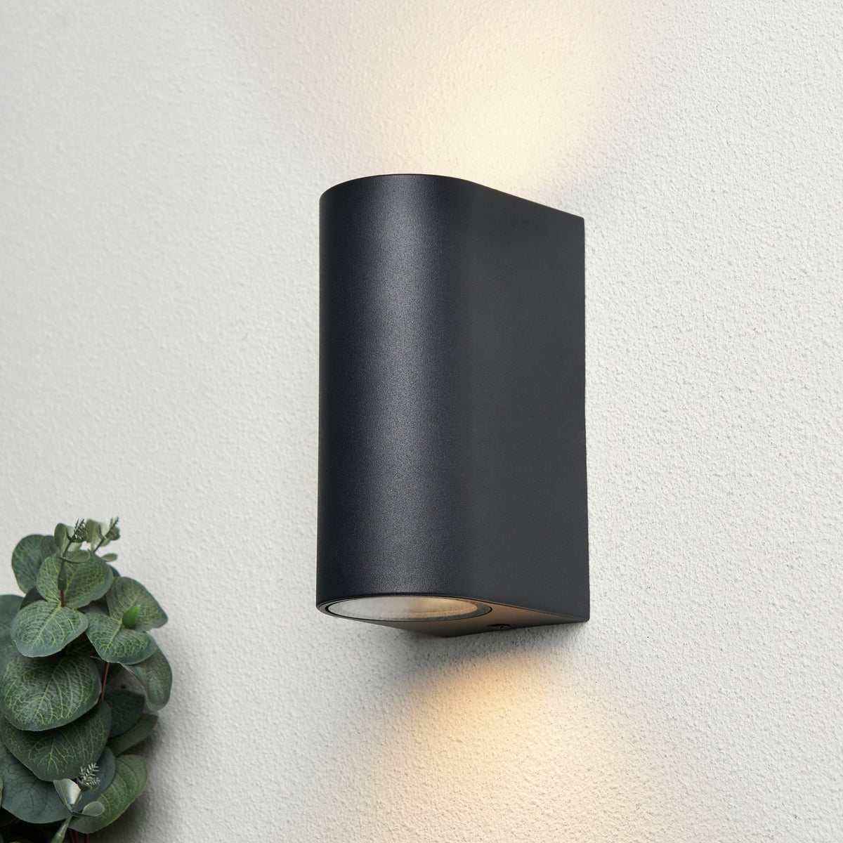 Iona 2 Light Up and Down Outdoor Wall Light - Black