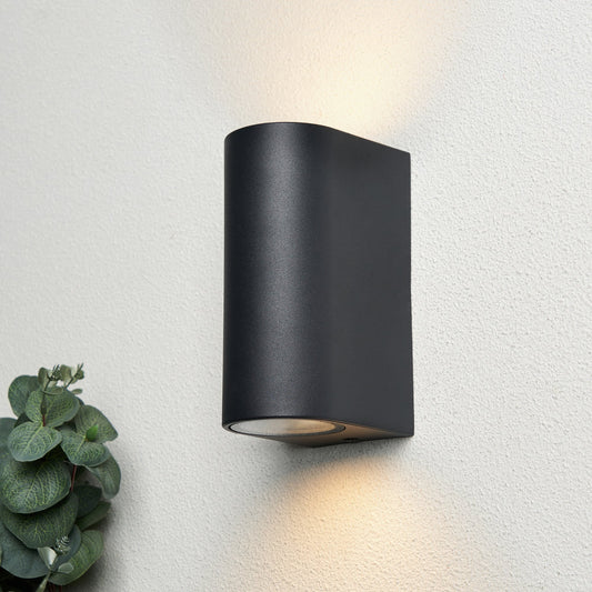 Iona 2 Light Up and Down Outdoor Wall Light - Black