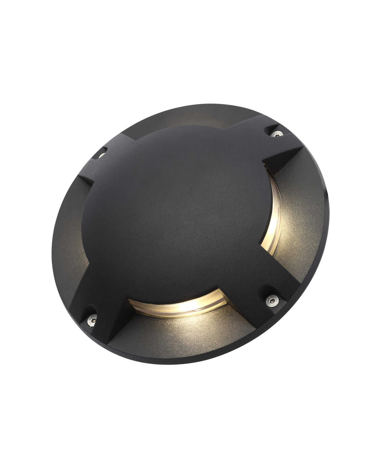 Scout Single 4 Way Outdoor LED Surface Mount Drive Over Ground Light - Black