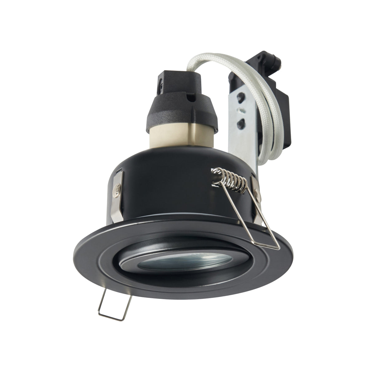 Cali circular IP65 Tiltable Downlight, Matt Black