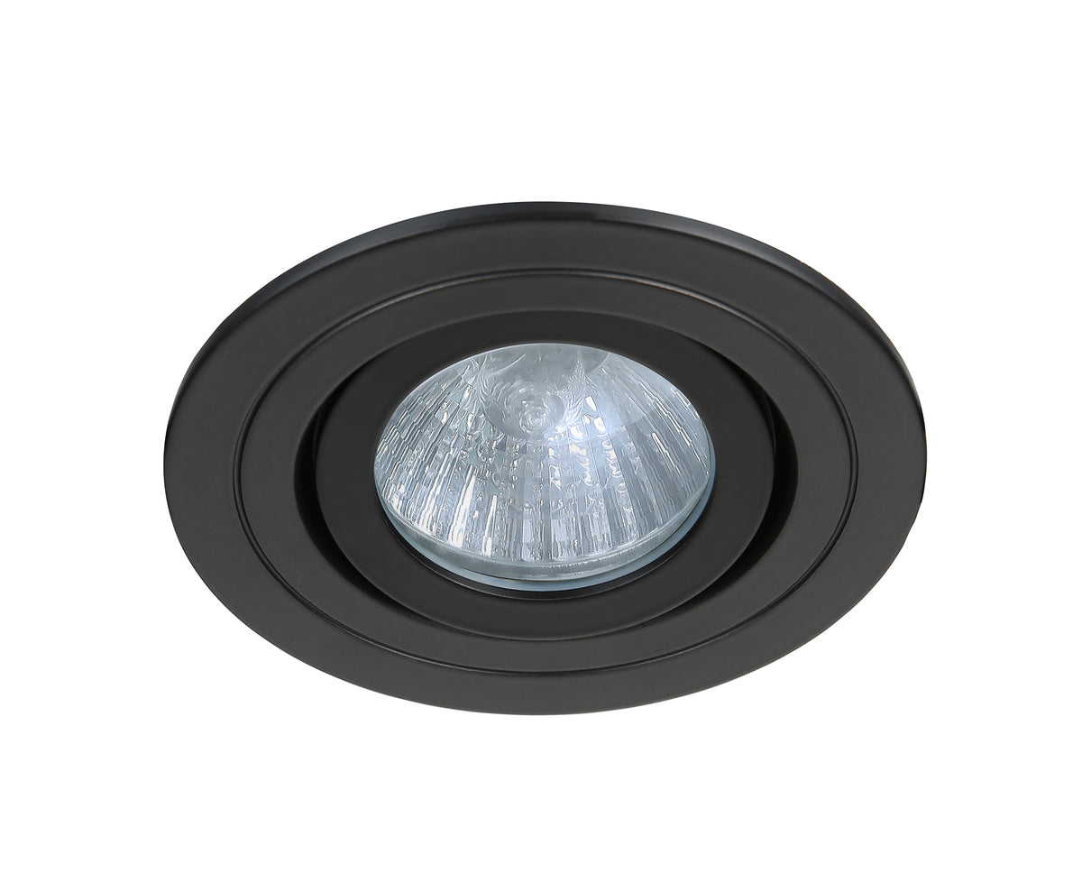 Cali circular IP65 Tiltable Downlight, Matt Black