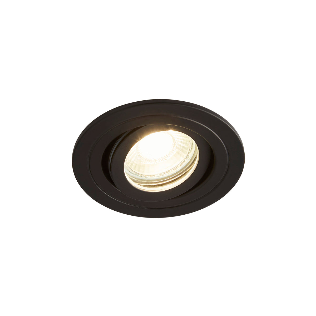 Cali circular IP65 Tiltable Downlight, Matt Black