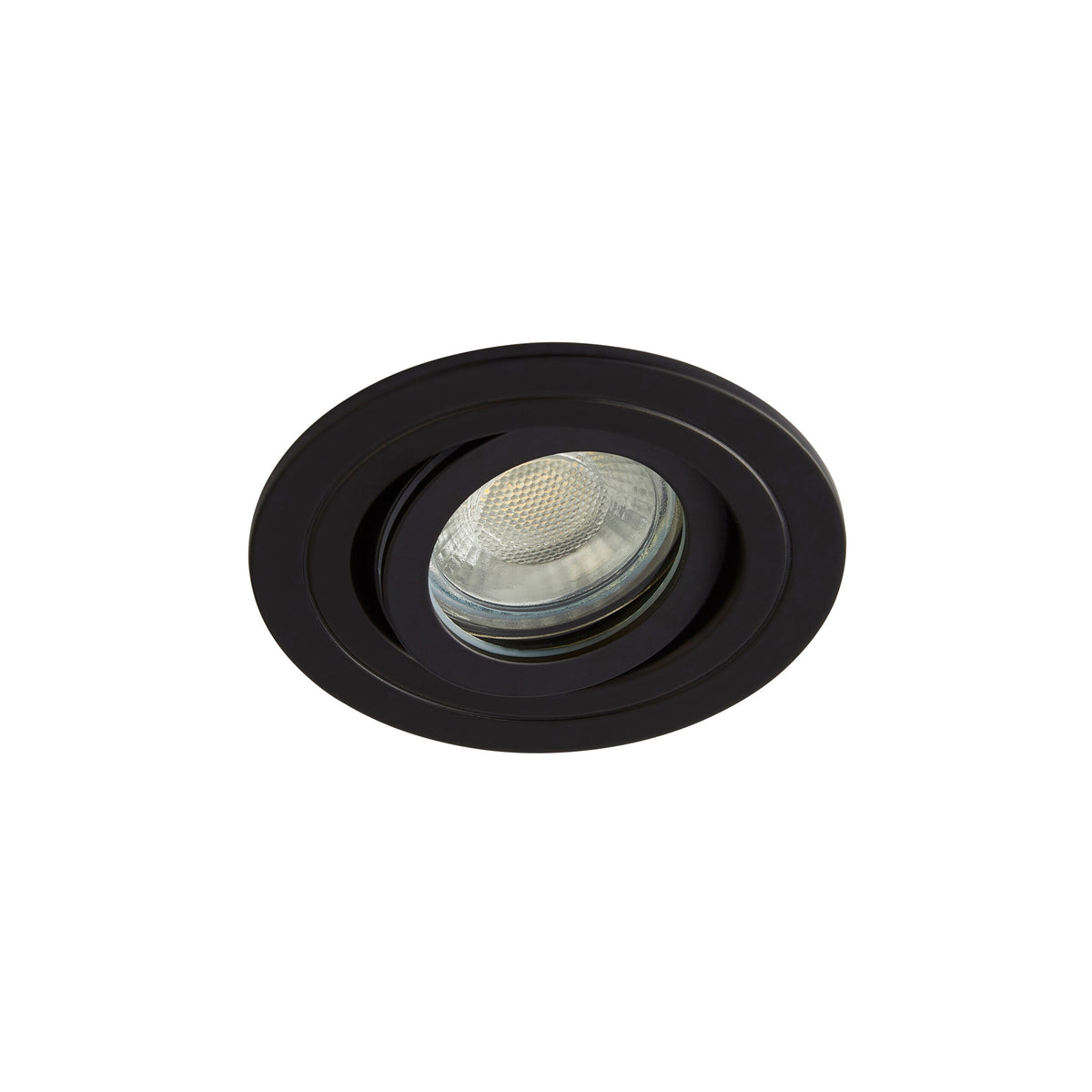 Cali circular IP65 Tiltable Downlight, Matt Black